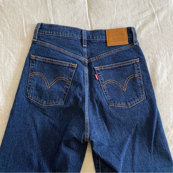 Levis Premium Straight Ribcage Ankle Denim Jeans Sz 26 - Picture 9 of 12